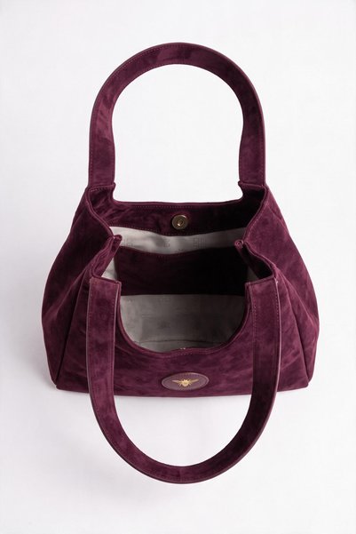 BeeBlack Bordo Bee Model Bordo süet Kadın Omuz Çantası- kadın süet Su geçirmez omuz çantası