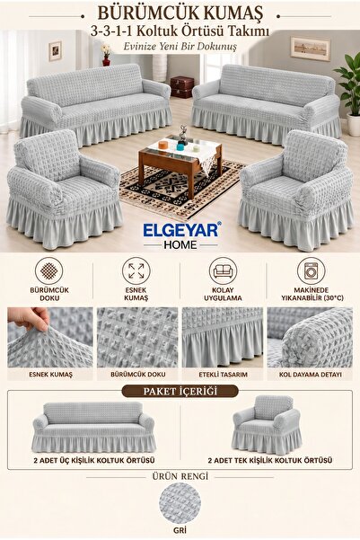 elgeyar Bürümcük Armchair, Sofa, Sofa Bed Cover, Sofa Cover 3 3 1 1