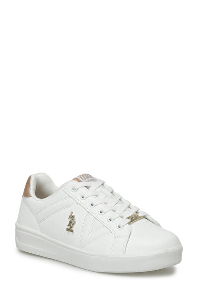 U.S. Polo Assn. قاعدة. بولو أسن. حذاء رياضي أبيض للجنسين