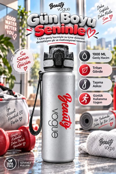 Beauty Vogue Hydra Boost Edition 1 Liter One-Touch Open Leak-Proof Locking Li...