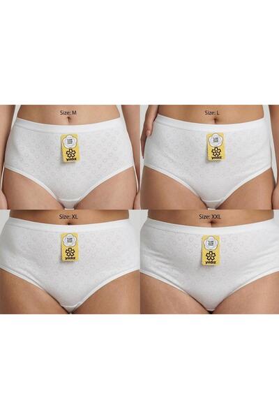 YILDIZ CHILOTE DE DAMA 100% BUMBAC CU TALIE INALTĂ, CU FORMA DE INIMĂ, PACHET...