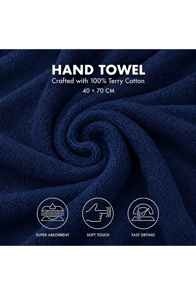 The Cotton Connection 2 Bath Towels & 2 Hand Towels, 4-Piece Towel Set – 600 GSM, Plush, Durable & Highly Absorbent