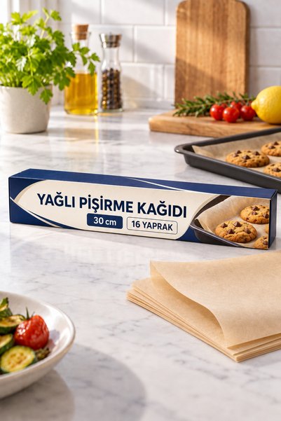 Özkan Ambalaj Temizlik 8 Meters Greaseproof Baking Paper (Fireproof Paper Ove...