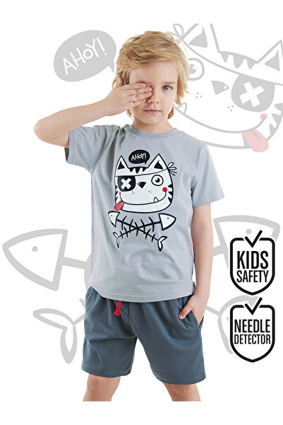 Denokids Ahoy Cat Boy Summer T-Shirt Shorts Set