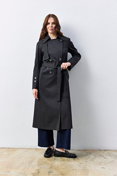 Uzun Siyah Trençkot