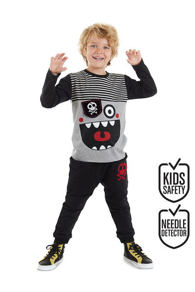 Denokids Striped Pirate Boy's T-shirt Trousers Set