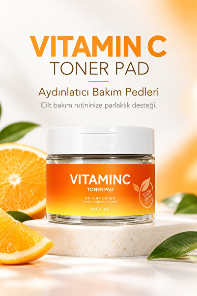 Barulab Vitamin C Aydınlatıcı ve Ton Eşitleyici Tonik Ped – C Vitamini İçeren...