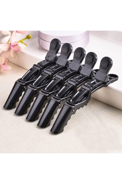 LA PERLA TECH Crocodile hair section clips with non-slip grip for home, parlo...
