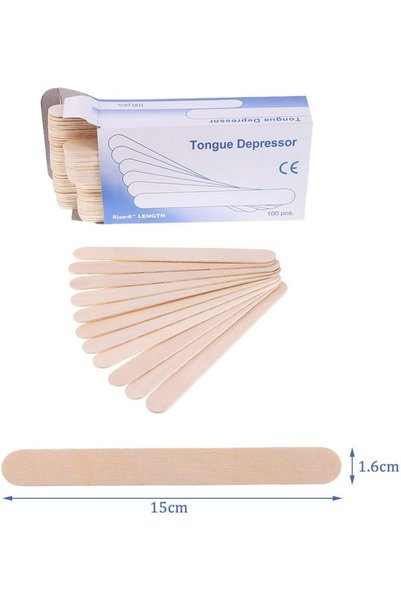LA PERLA TECH Wooden Professional Disposable Wax Knife Spatulas Applicators 50Pcs