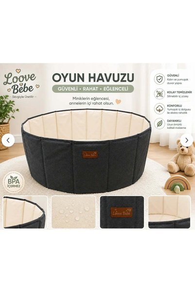 LOOVE BEBE Oyun top Havuzu 90 cm yükseklik 35 cm Oyuncak Oyun Alanı Silinebil...