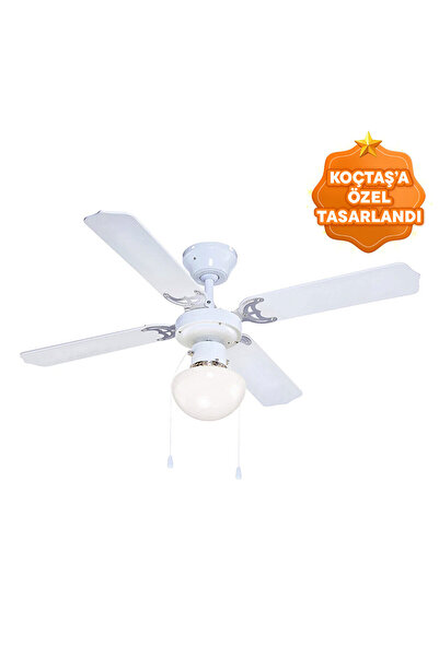 GOOD HOME Beyaz 4 Kanat Tavan Vantilatörü 107 cm 1XE27