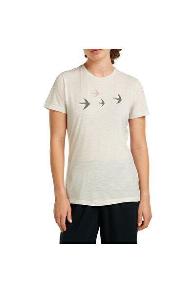 Icebreaker Tricou de damă 150 Tech Lite Bird Transit Merino Alb XS