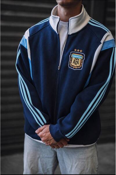 KUN SPORTSWEAR سترة مارادونا هيركاسي بريميوم ريترو فينتاج كبيرة الحجم للجنسين
