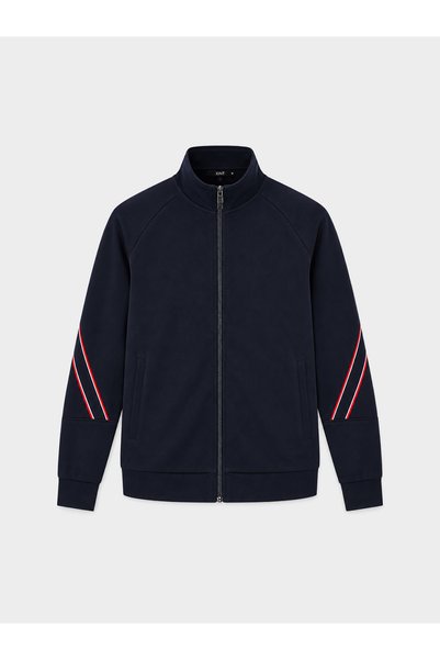 Xint Erkek Lacivert Esnek Dokulu Regular Fit Sweatmont