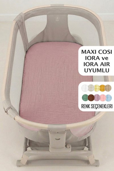 Soho Organics ملاءة سرير مطاطية (بيضاوية) متوافقة مع ماكسي كوزي إيورا وآيورا ...