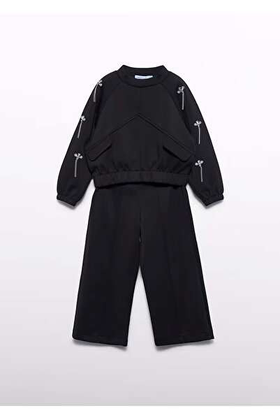 Abel & Lula Girls' Long Sleeve 2-Piece Set Black