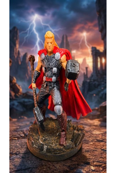 CRAFTEL Marvel Avengers Thor Çift Çekiçli Mjolnir Stormbreaker 3D Figür El Bo...