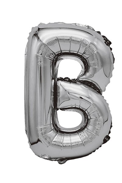 SDX Market Balon folie metalizată argintie, Mirific Party, Litera B, 40 cm, A...