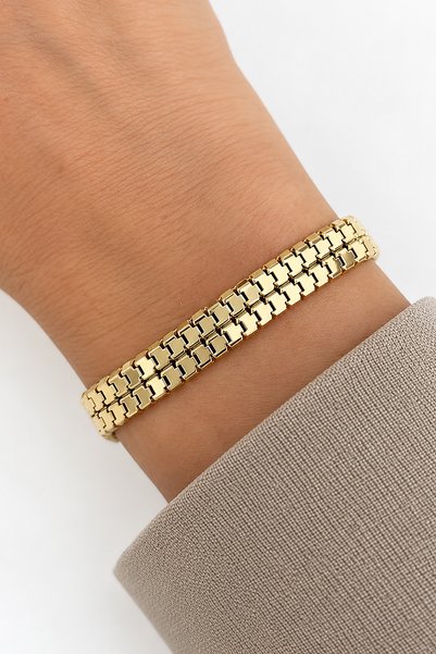 Leo'Stone Xuping Special Series Double-Sided Appearance Wicker Design Women's Steel Bracelet Handcuffs
