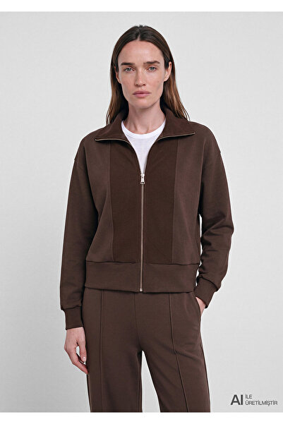 Mavi Sporty Lux (Tencel™) Modal Karışımlı Kahverengi Sweatshirt 1S10582-70240