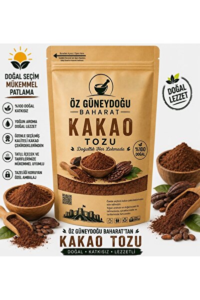 ÖZ GÜNEYDOĞU BAHARAT Kakao Tozu 100 Gr | %100 Doğal, Saf ve Katkısız (Yoğun A...