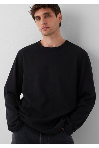Mavi Long Sleeve Black Basic T-Shirt Regular Fit / Normal Cut 0613670-900