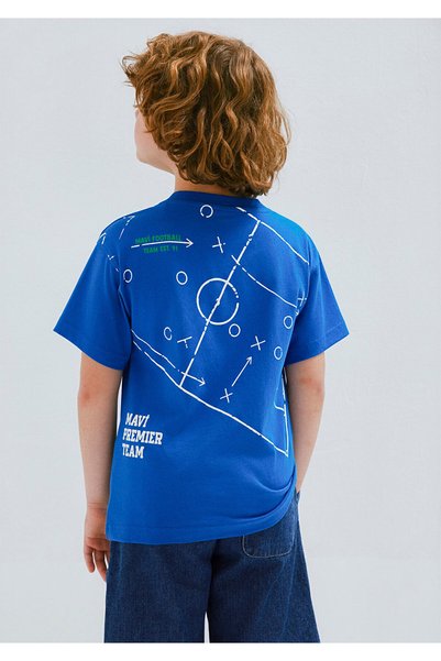 Mavi Premier Team Baskılı Tişört Loose Fit / Bol Rahat Kesim 6610415-82491