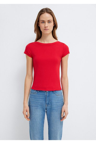 Mavi Red Basic T-Shirt Fitted / Bodycon Cut 1613807-82054