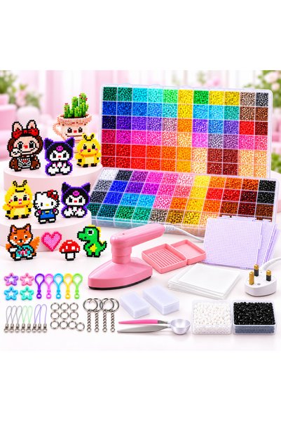 LAYAN Creative Mosaic Maker Set, 120-Color Mini Melting Beads with Pegboards ...