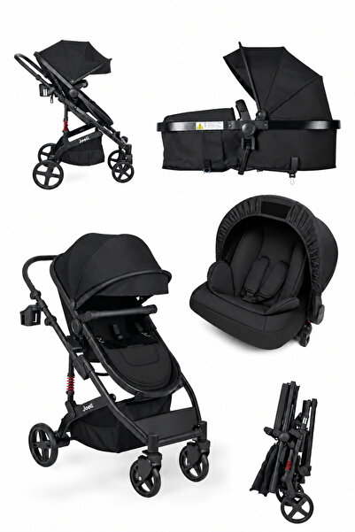 Joell Truva 1712 Travel Sistem Bebek Arabası Full Black