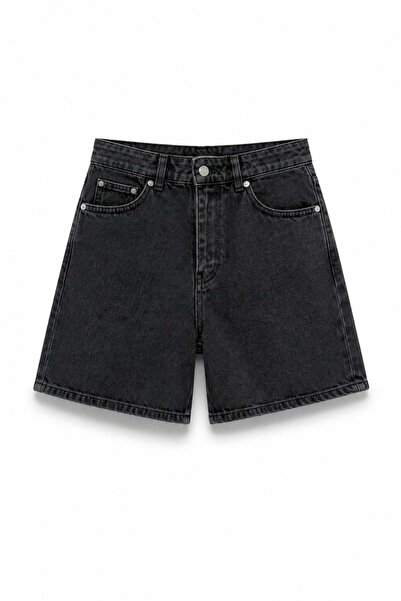 Açelya Okcu Premium Kaida Denim Midi Shorts
