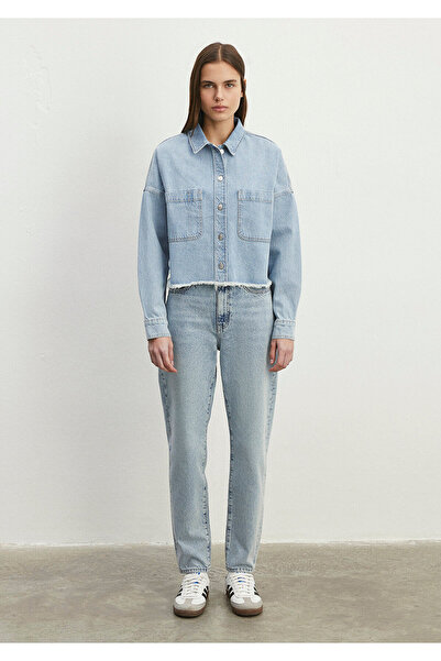 Mavi 90lar Açık Jean Gömlek Crop / Kısa Kesim 1210244-86442