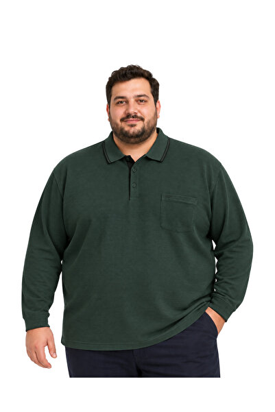 BattalModa Erkek Büyük Beden Melanj Beneton Polo Yaka Pike Tişört 3XL-4XL-5XL...
