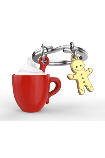 Metalmorphose Köpüklü Fincan ve Gingerbread Anahtarlık