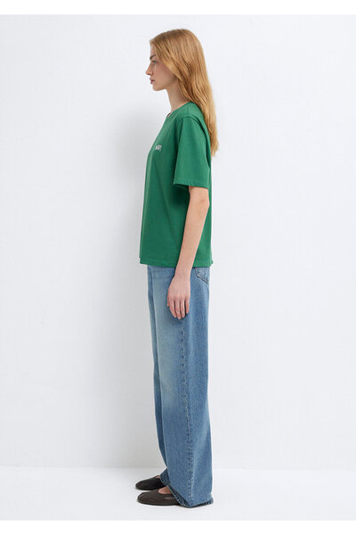 Mavi Logo Printed Green T-Shirt Regular Fit / Normal Cut 1611900-71874