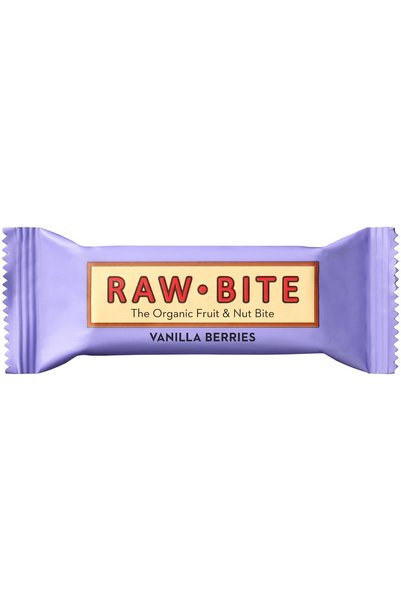 raw bites Baton energetic cu fructe de pădure, nuci și vanilie, fără zahăr ad...