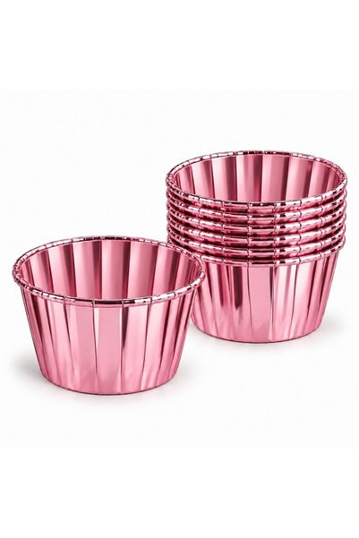 dinckitchen Muffin Cake Capsule 20Pcs Rose Metallic 20Pcs (Diameter 7cm H4) C...