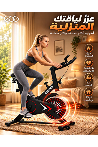 EGG دراجة تمارين ثابتة هادئة 30030 للاستخدام المنزلي، 16 مستوى مقاومة، تتحمل ...