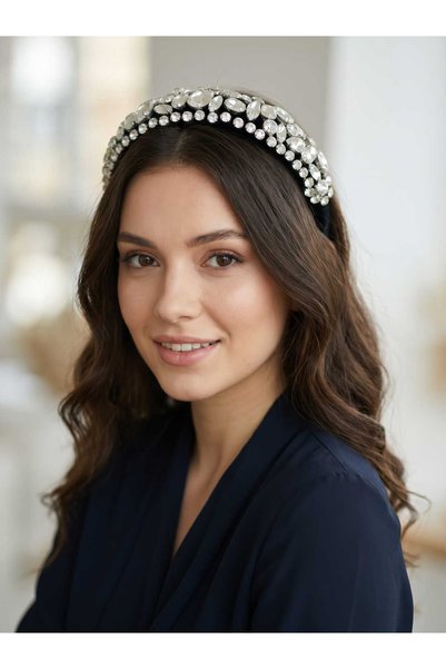 NEGO ACCESORİES Bride After Parti Kristal Taşlı Taç