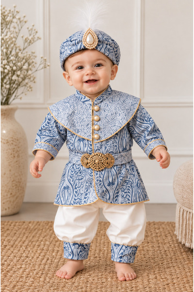 Harry&Millie Baby Boy Mevlütlük Şehzade Circumcision Dress Circumcision Cloth...