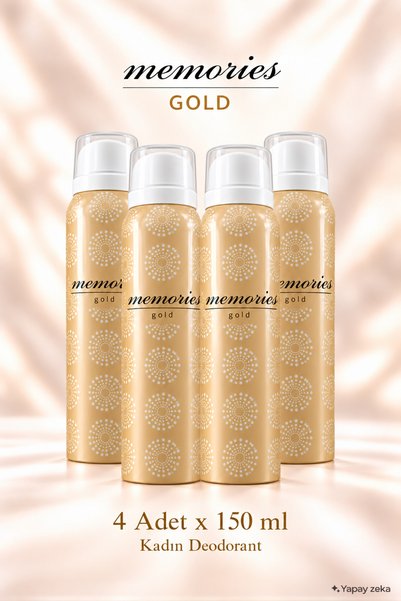 Huncalife Memories Gold Kadın Deodorant 150 Ml - 4 Adet