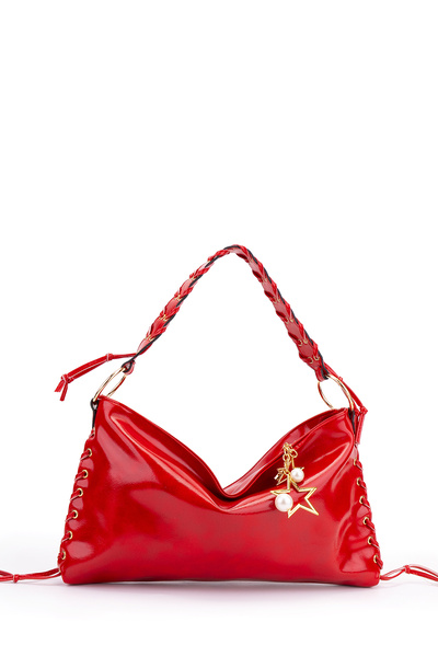 minebag Ring Metal Detaillierte Texas Damen-Umhängetasche Rot