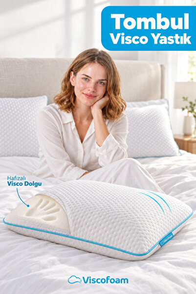 Viscofoam Orthopedic Pillow with Neck Support Chubby Visco Pillow - 59x39x13cm