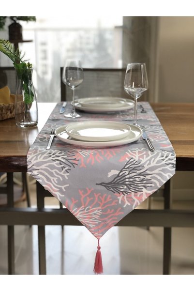 desen tasarım American Service Table Runner, Pink Coral Pattern