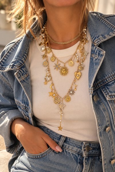 simy accessories MARKA MODEL COK CHARMLI 2li Kolye