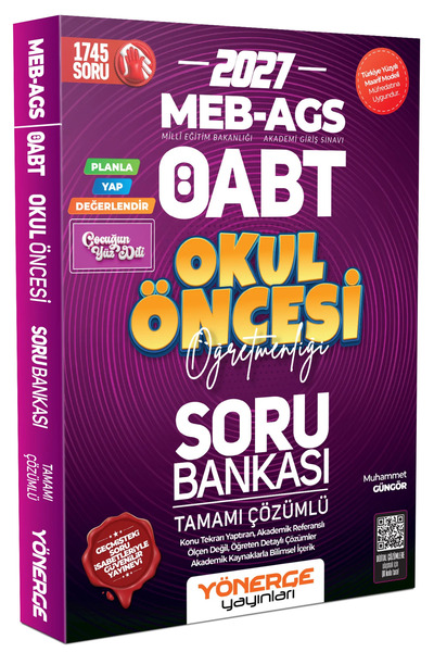 Yönerge Yayınları 2027 ÖABT Okul Öncesi Öğretmenliği Soru Bankası Tamamı Çözümlü
