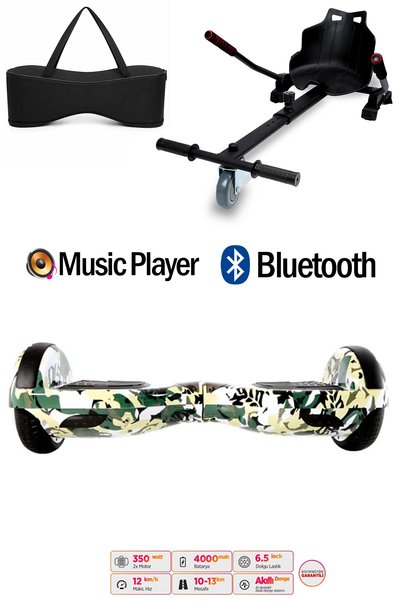 CityMate Elektrikli Kaykay Scooter Hoverboard Akıllı Denge 6.5 Inch + Hover K...