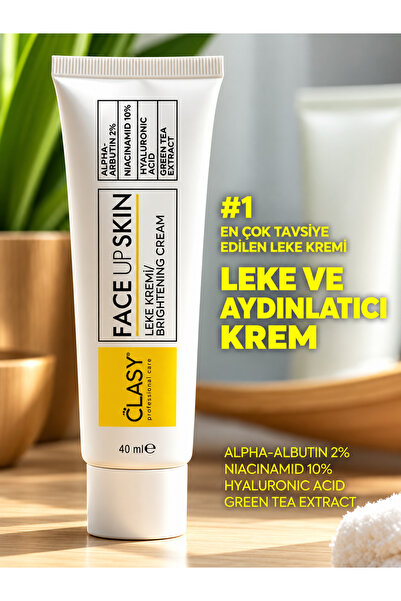 Clasy Care Face Up Skin Aydınlatıcı Leke Kremi, Leke Karşıtı, Siyah Nokta 40ml