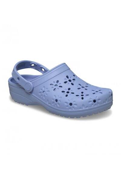 Crocs Classic Floral Cut Out Clog Lila Kadın Terlik 210927_453
