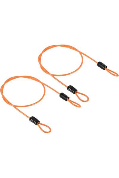 Choice3 2.5mm 0.5M Orange Security Steel Cable 2.5mm X 0.5m/1.64ft Coated Lug...